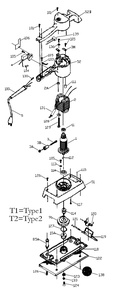 Fig-0 Diagram and Parts List for 205  Porter Cable Sander Grinder